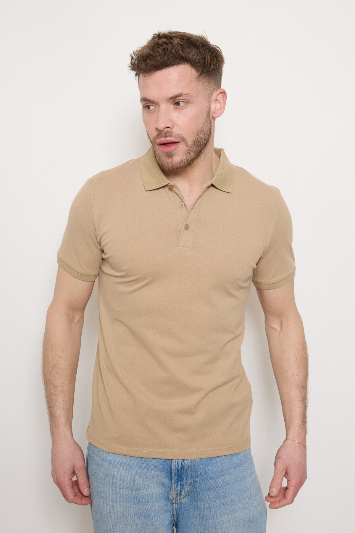 Großhändler Mentex Homme - Einfacher Mann United Polo Button Collar Cotton stach