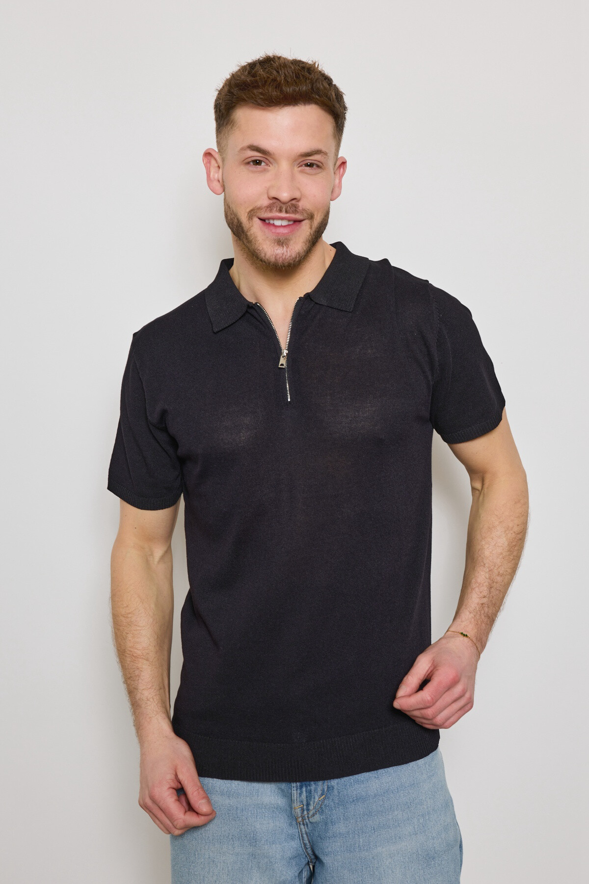 Großhändler Mentex Homme - Polo United Man Semi -transparentes Reißverschlusskragen