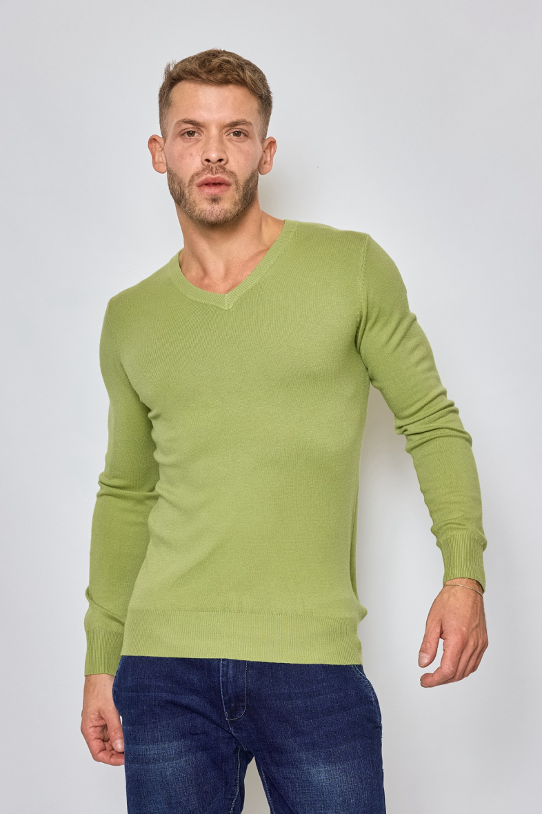 Grossiste Mentex Homme - Pulls uni col V manches longues homme