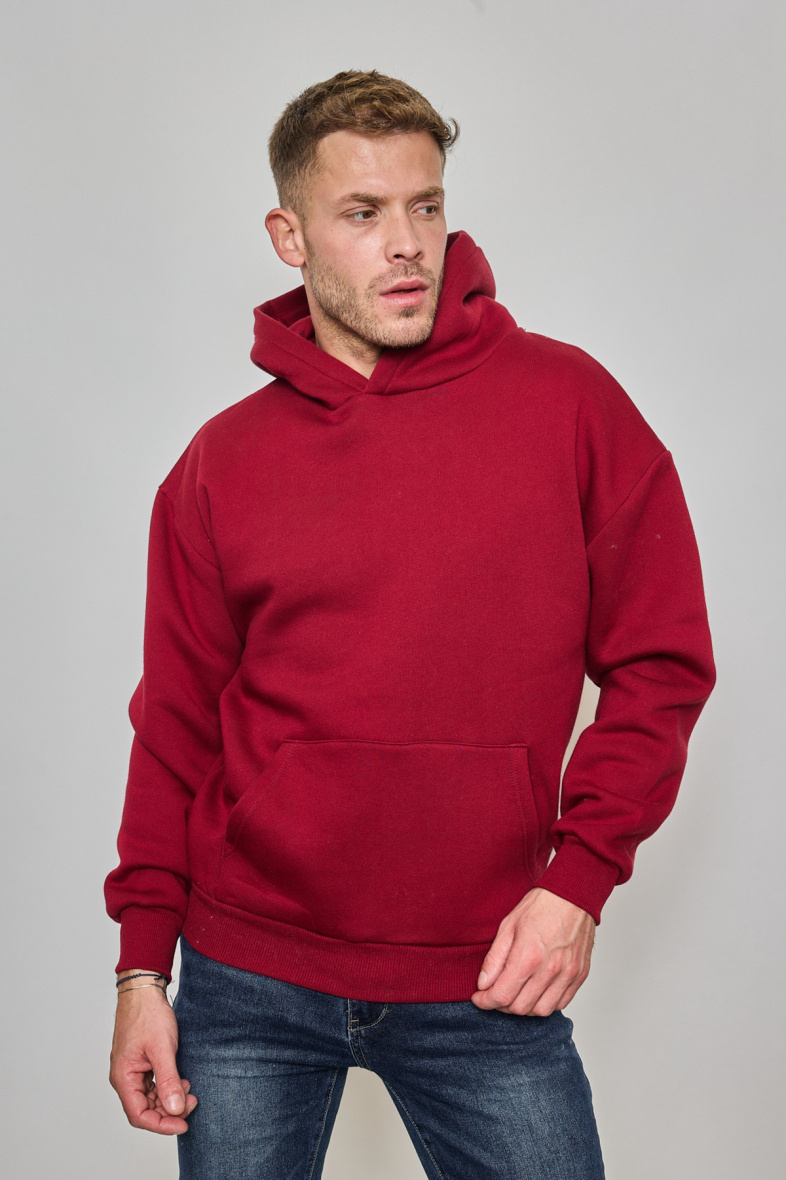Großhändler Mentex Homme - Solides Herren-Sweatshirt mit Kapuze