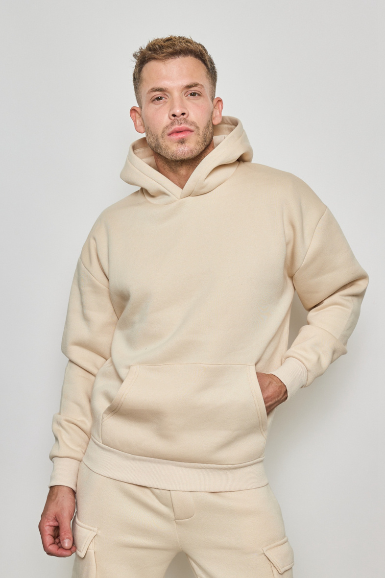 Großhändler Mentex Homme - Solides Herren-Sweatshirt mit Kapuze