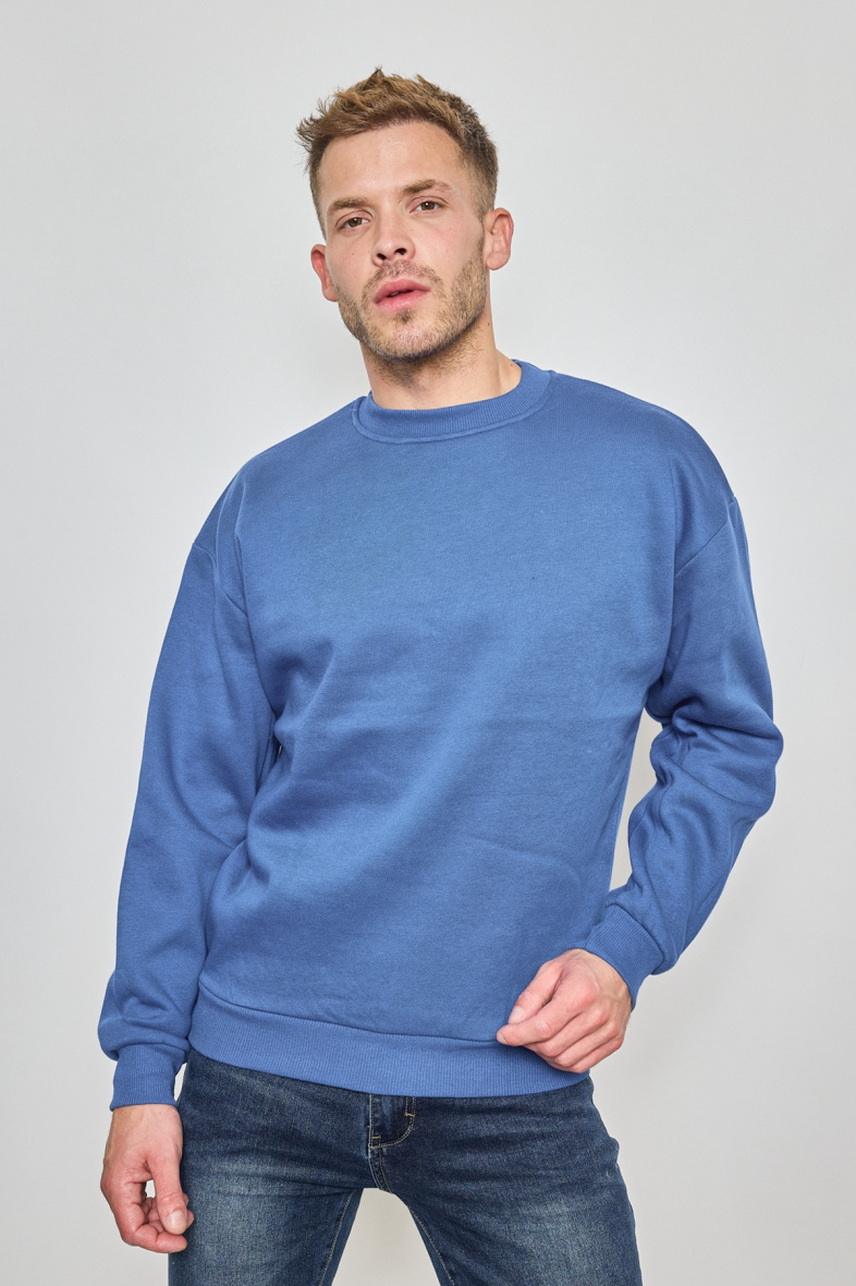 Wholesaler Mentex Homme - MEN’S SOLID LONG SLEEVED ROUND NECK SWEATER