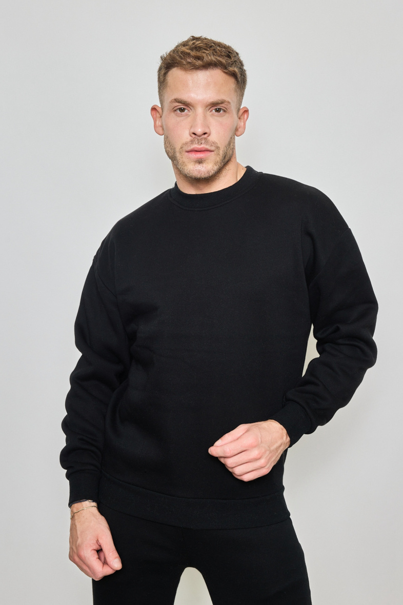 Grossiste Mentex Homme - PULL HOMME UNI MANCHES LONGUES COL ROND