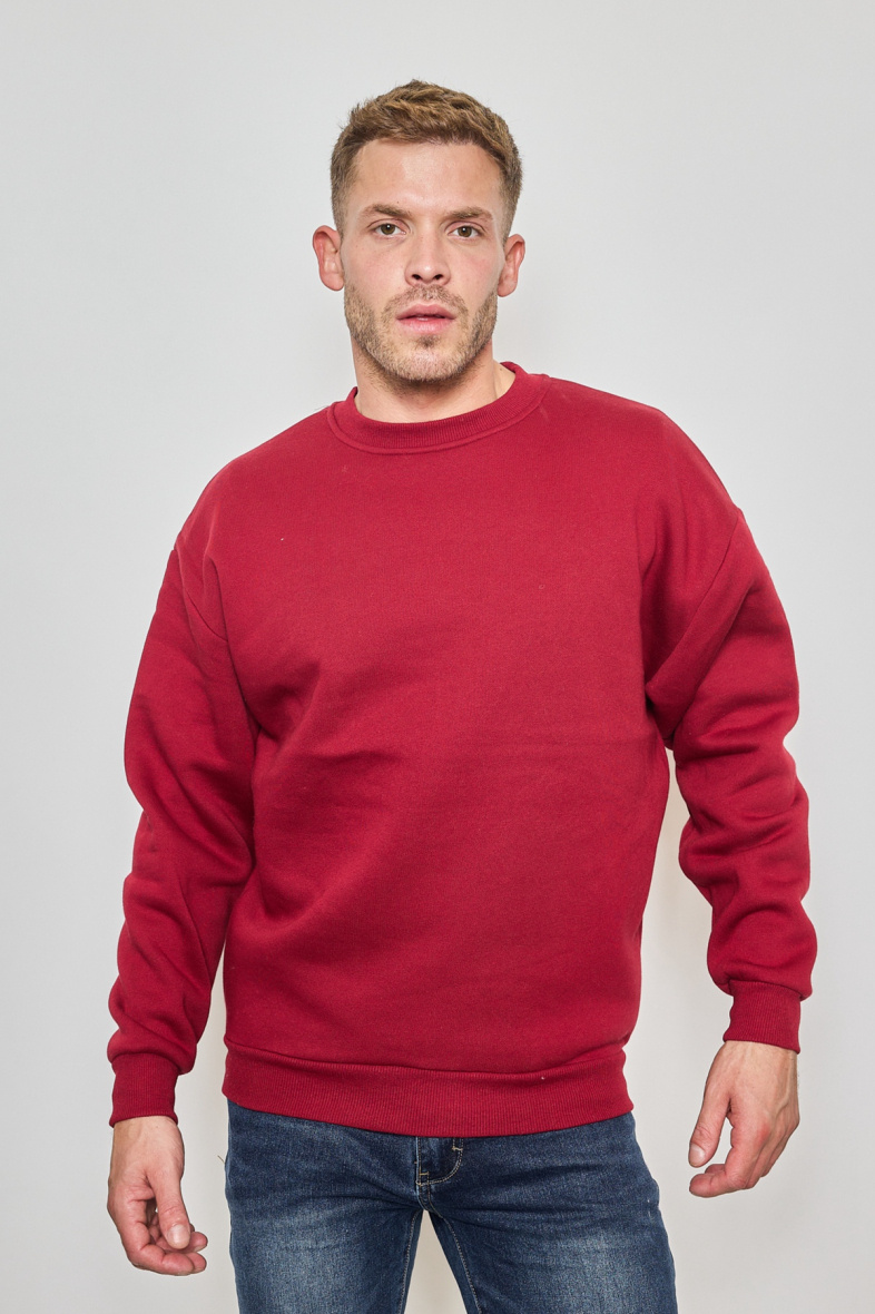 Wholesaler Mentex Homme - MEN’S SOLID LONG SLEEVED ROUND NECK SWEATER