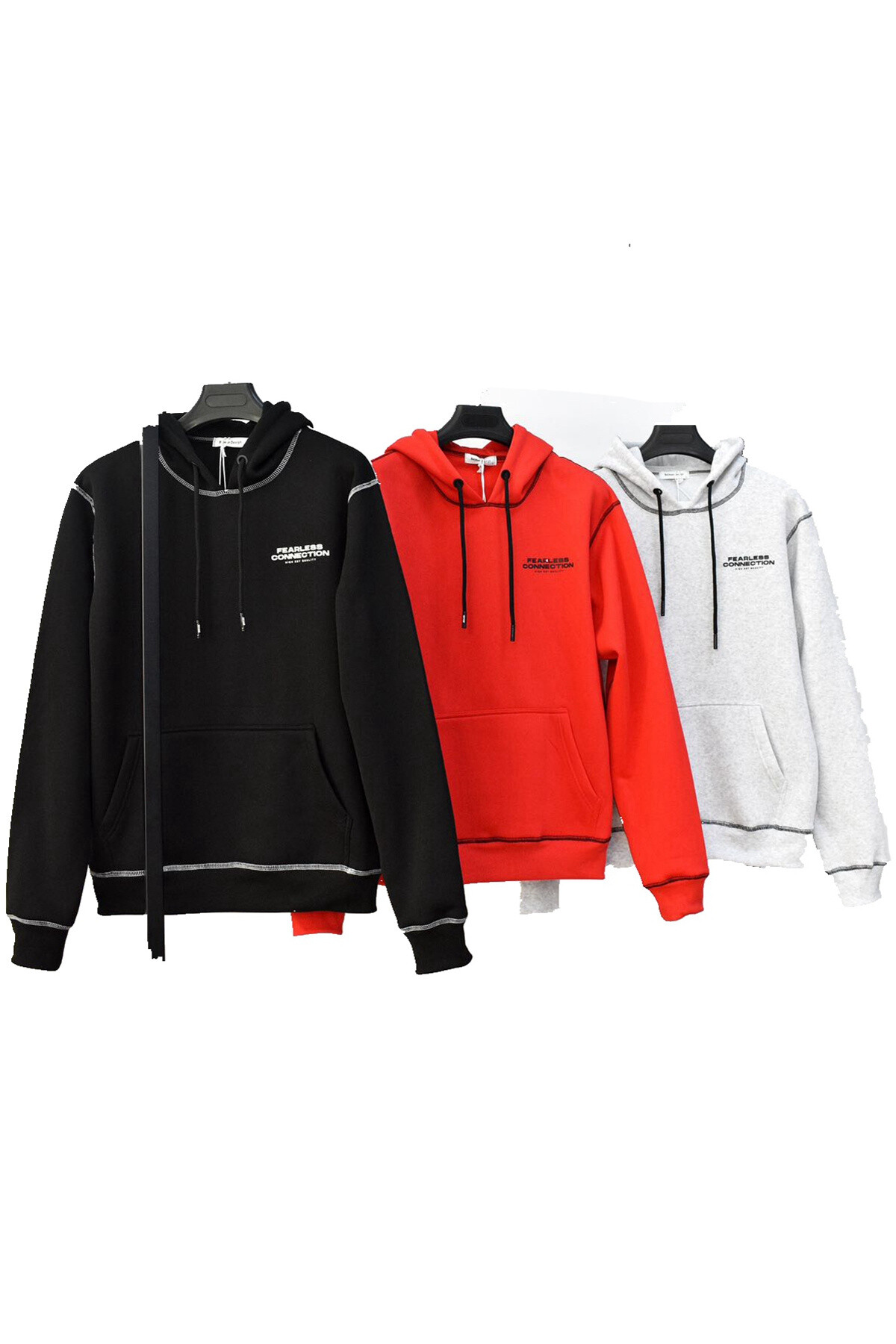 Grossiste Mentex Homme - Sweats homme uni à capuche avec motif