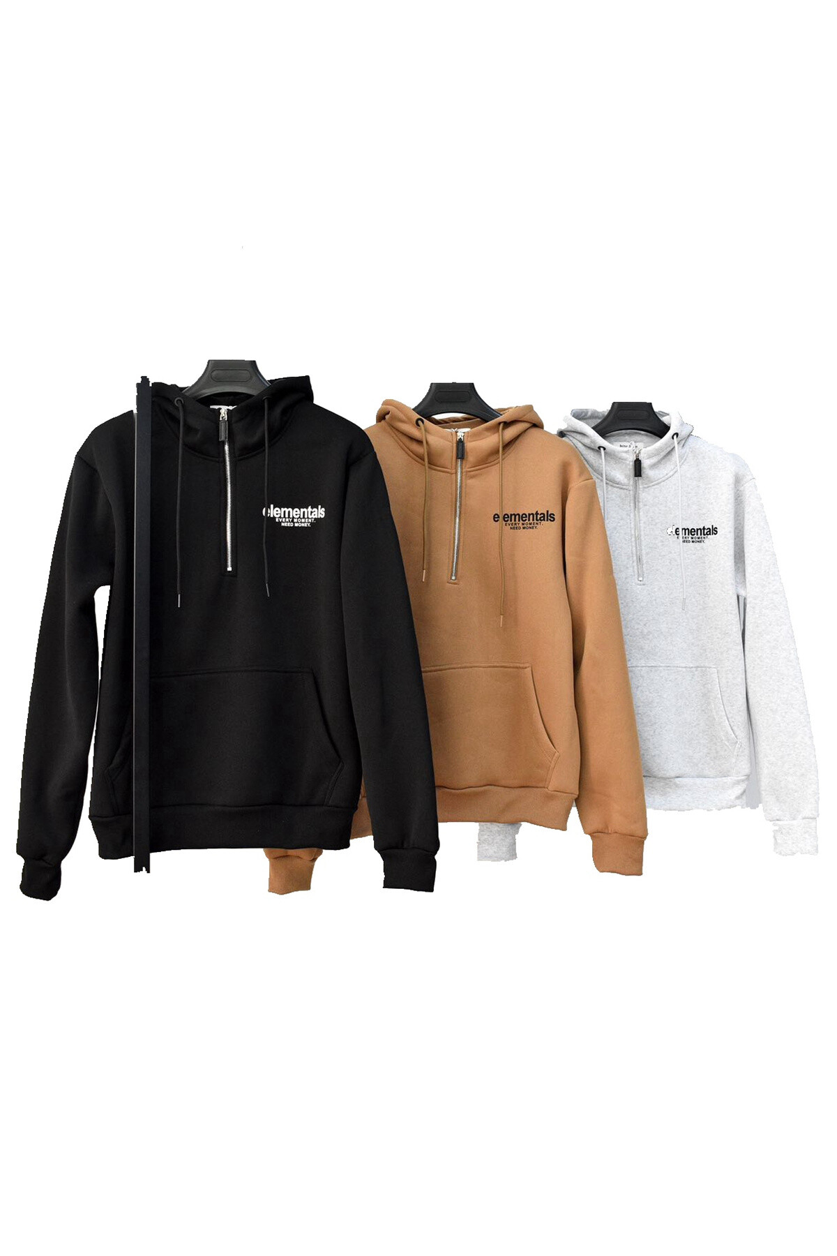 Grossiste Mentex Homme - Sweats homme uni à capuche avec motif