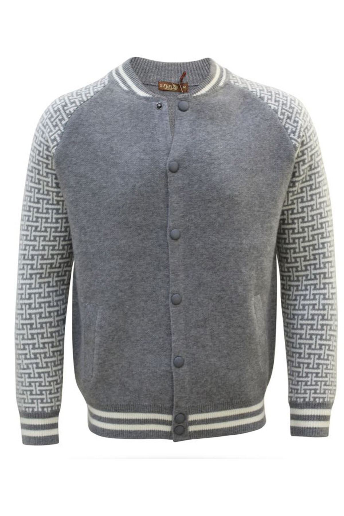 Grossista Mentex Homme - Bomber da uomo con bottoni a pressione, maniche lunghe e collo teddy