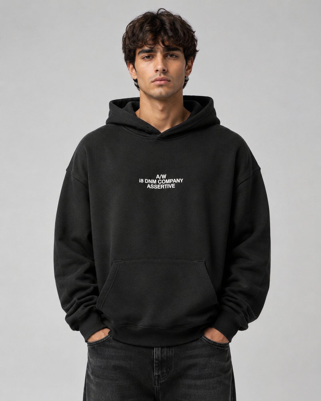 Grossista Mentex Homme - Felpa con Cappuccio con Logo sul Davanti e Grafica sul Retro