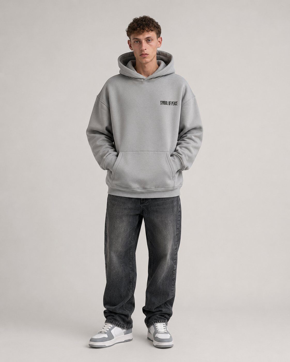 Grossista Mentex Homme - Felpa con Cappuccio Grigia Casual Comfort