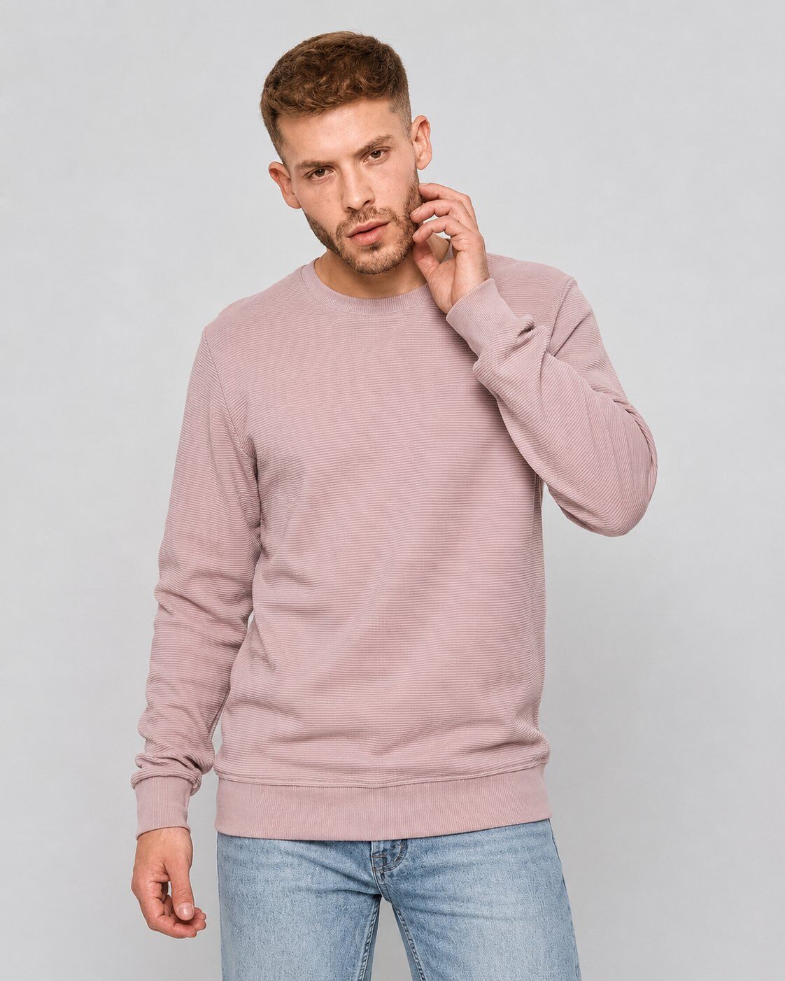 Grossista Mentex Homme - Felpa Rosa a Texture Moderna