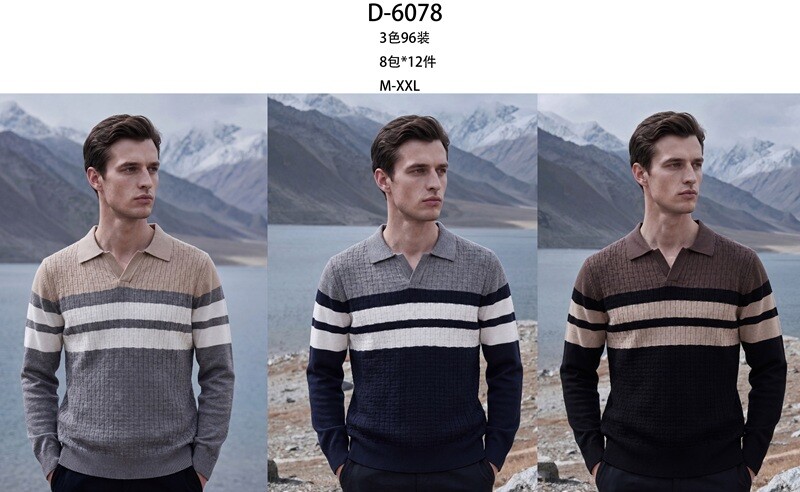 Grossiste Mentex Homme - Pulls uni homme col polo ouvert