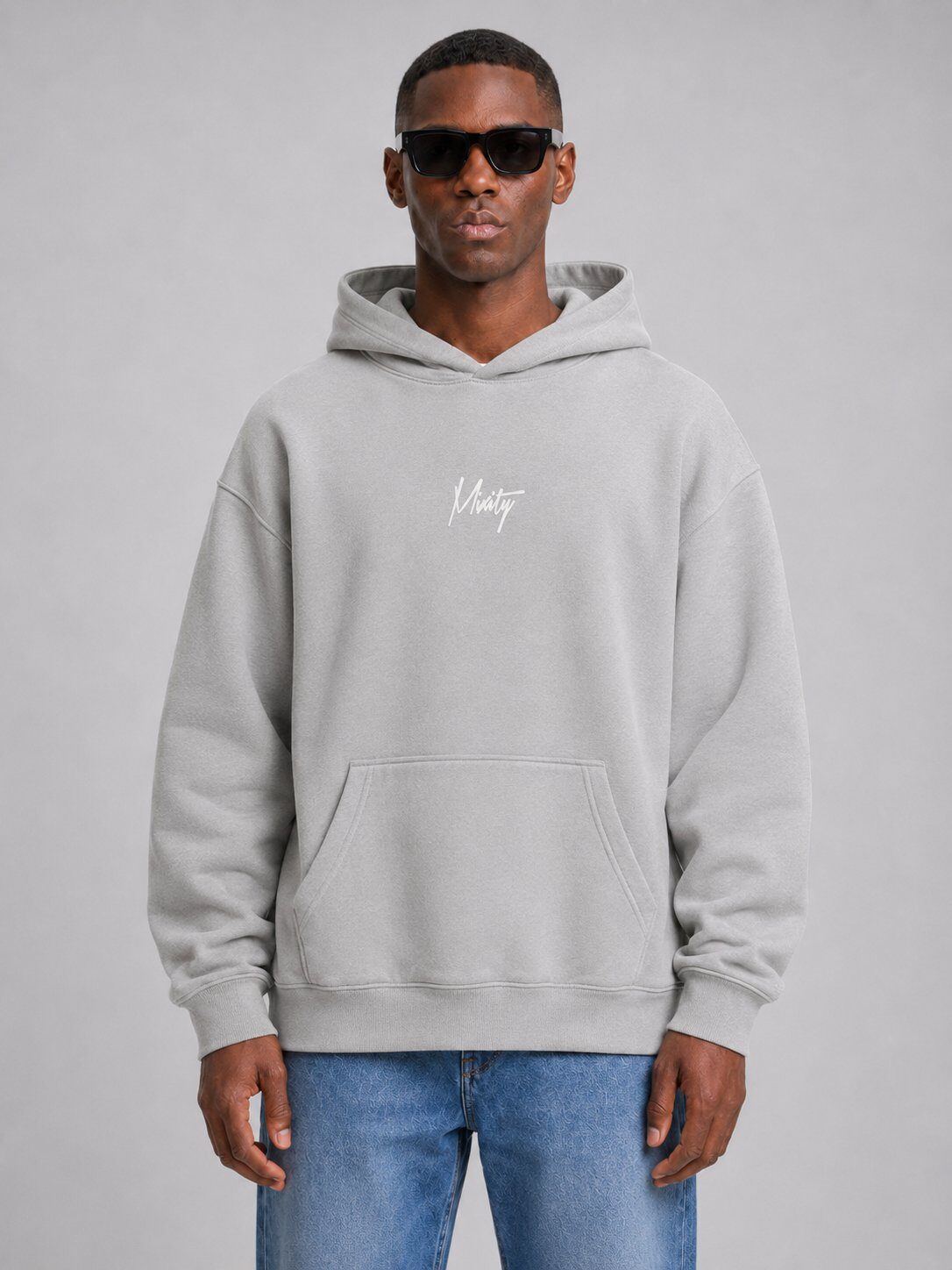 Grossista Mentex Homme - Felpa con Cappuccio Grigia Artistic Street