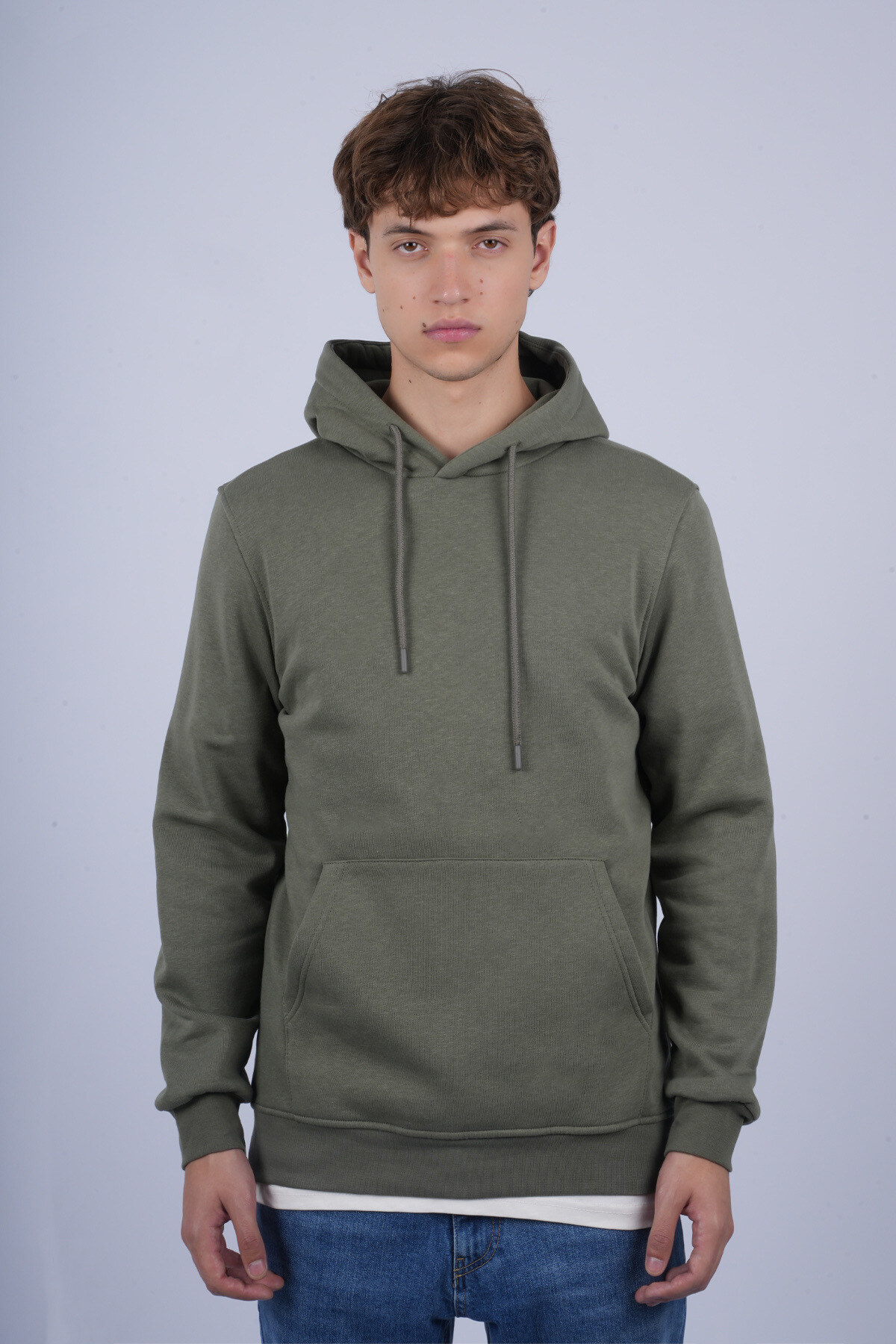 Grossista Mentex Homme - Felpa con Cappuccio a Tinta Unita