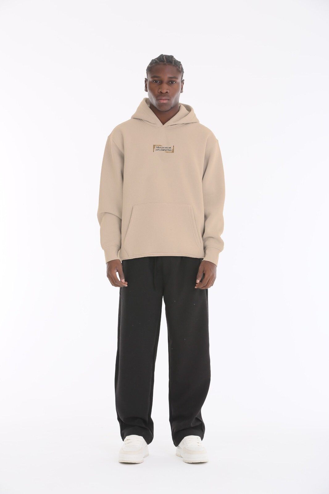 Wholesaler Mentex Homme - Beige Oversized Street Hoodie