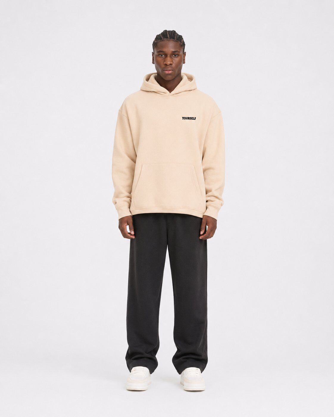 Grossiste Mentex Homme - Hoodie Noir Yourself Print