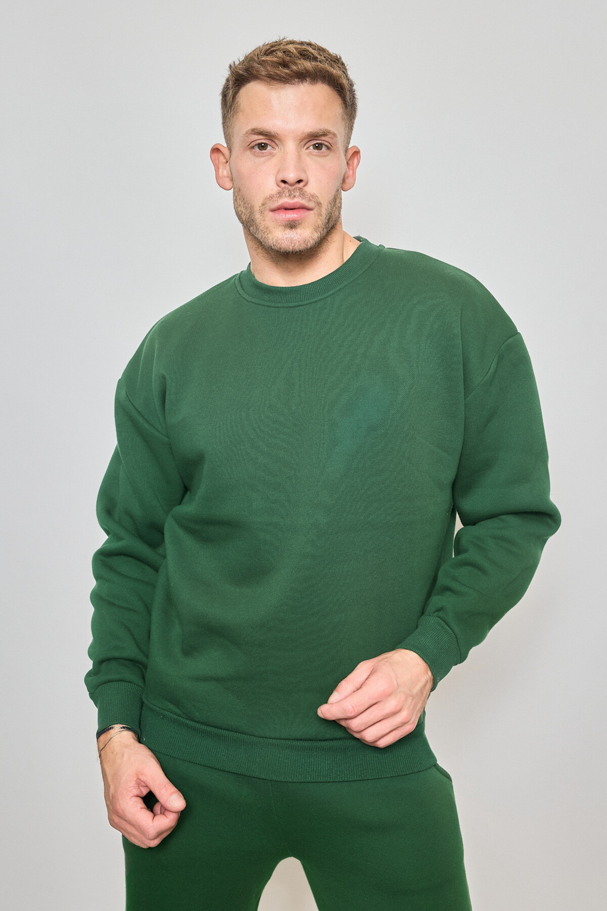 Mayorista Mentex Homme - Sudaderas lisas sin capucha, cuello redondo, manga larga