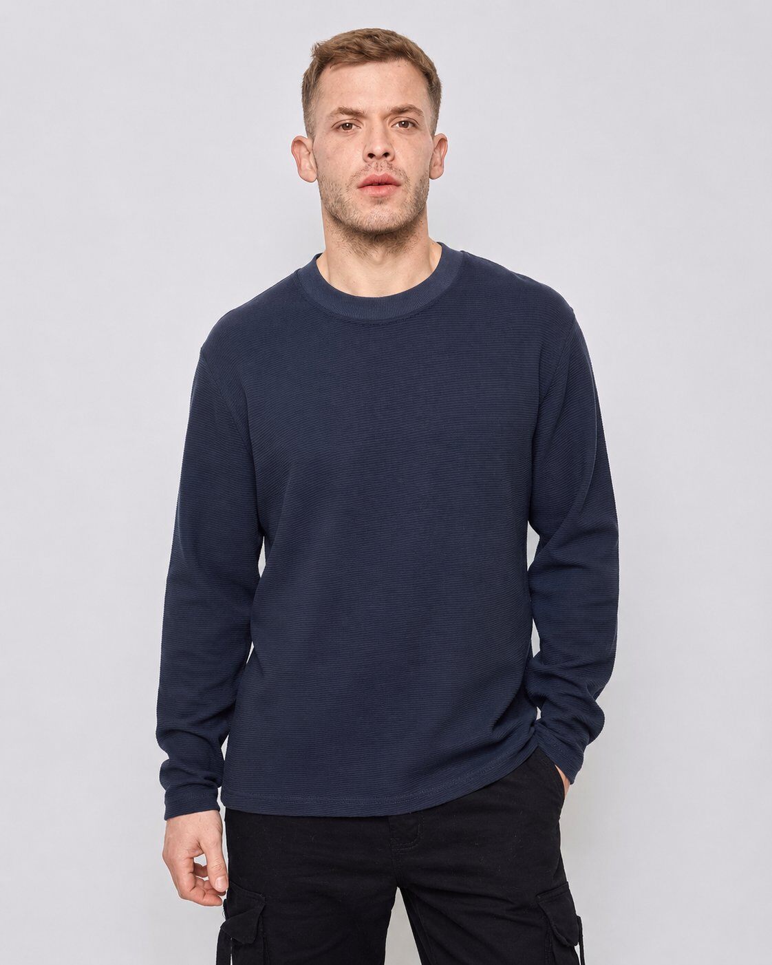 Wholesaler Mentex Homme - Navy Knit Sweater Elegance