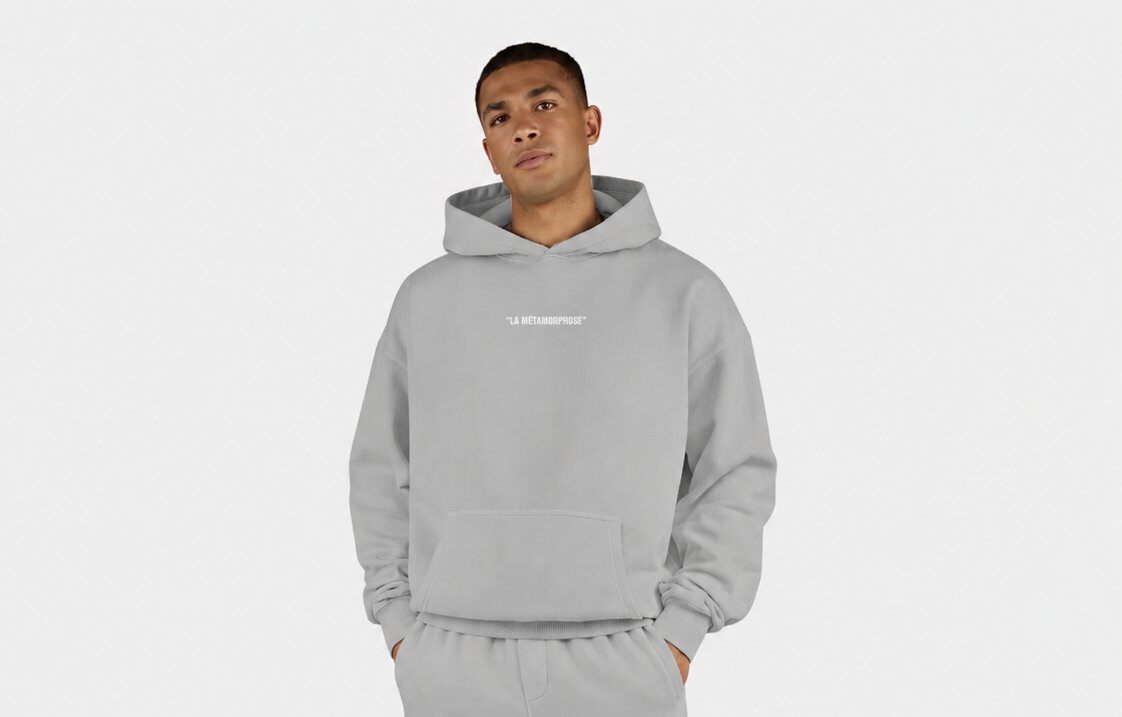Grossista Mentex Homme - Felpa con Cappuccio Farfalla Bianca