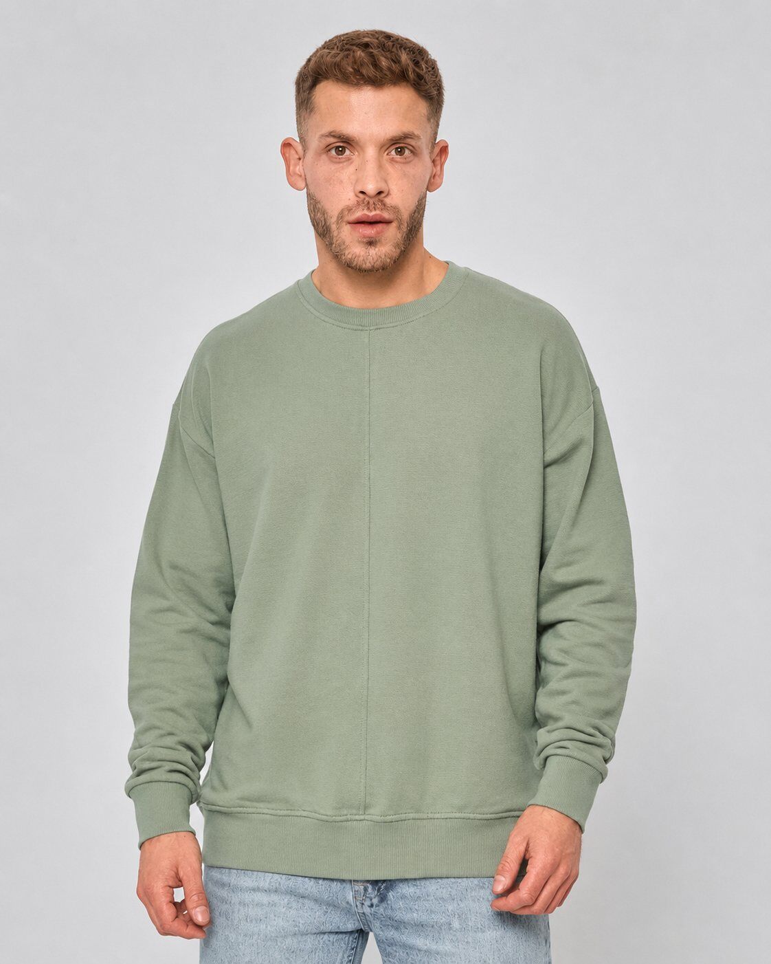 Großhändler Mentex Homme - Moderner Texturierter Khaki-Sweatshirt