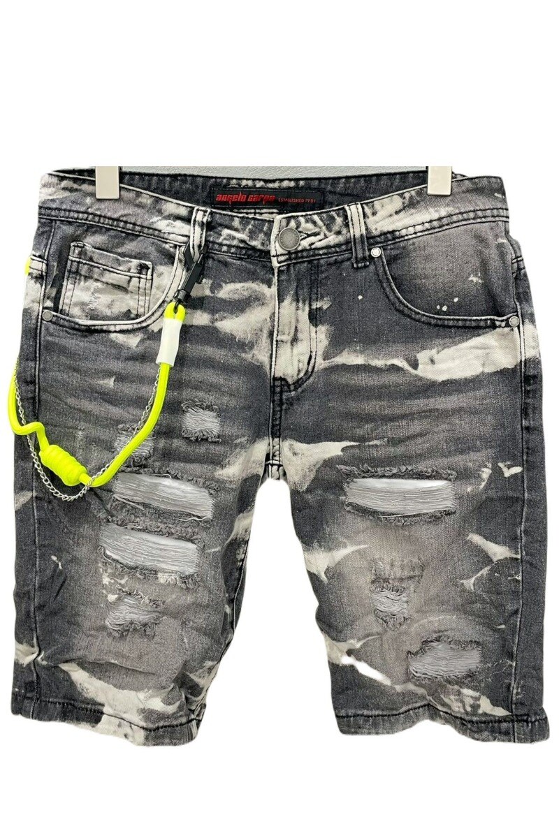 Wholesaler Mentex Homme - Men's worn washed effect denim shorts