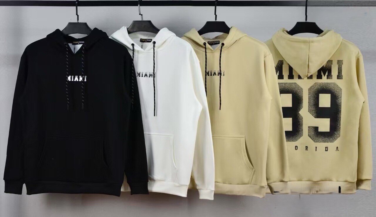 Wholesaler Mentex Homme - Plain hooded sweatshirt with MIAMI 39 pattern