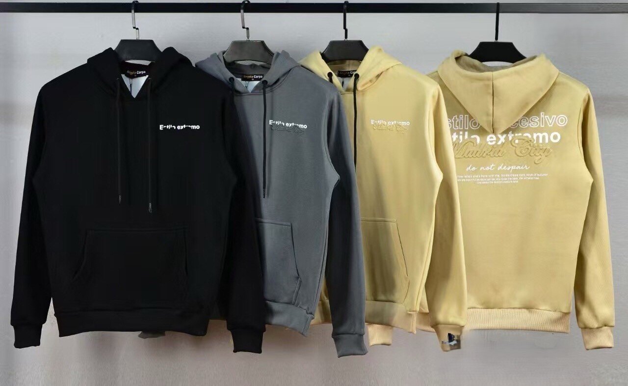 Wholesaler Mentex Homme - Solid color hoodie with MADRID GUY pattern