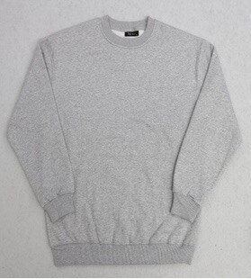 Großhändler Mentex Homme - Einfarbiger Kapuzenpullover ohne Kapuze mit Rundhalsausschnitt und langen Ärmeln