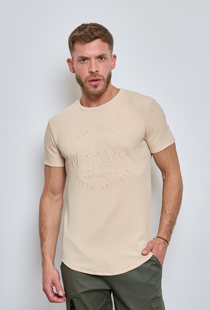 Wholesaler Mentex Homme - Plain short-sleeved round neck t-shirts AUTHENTIC