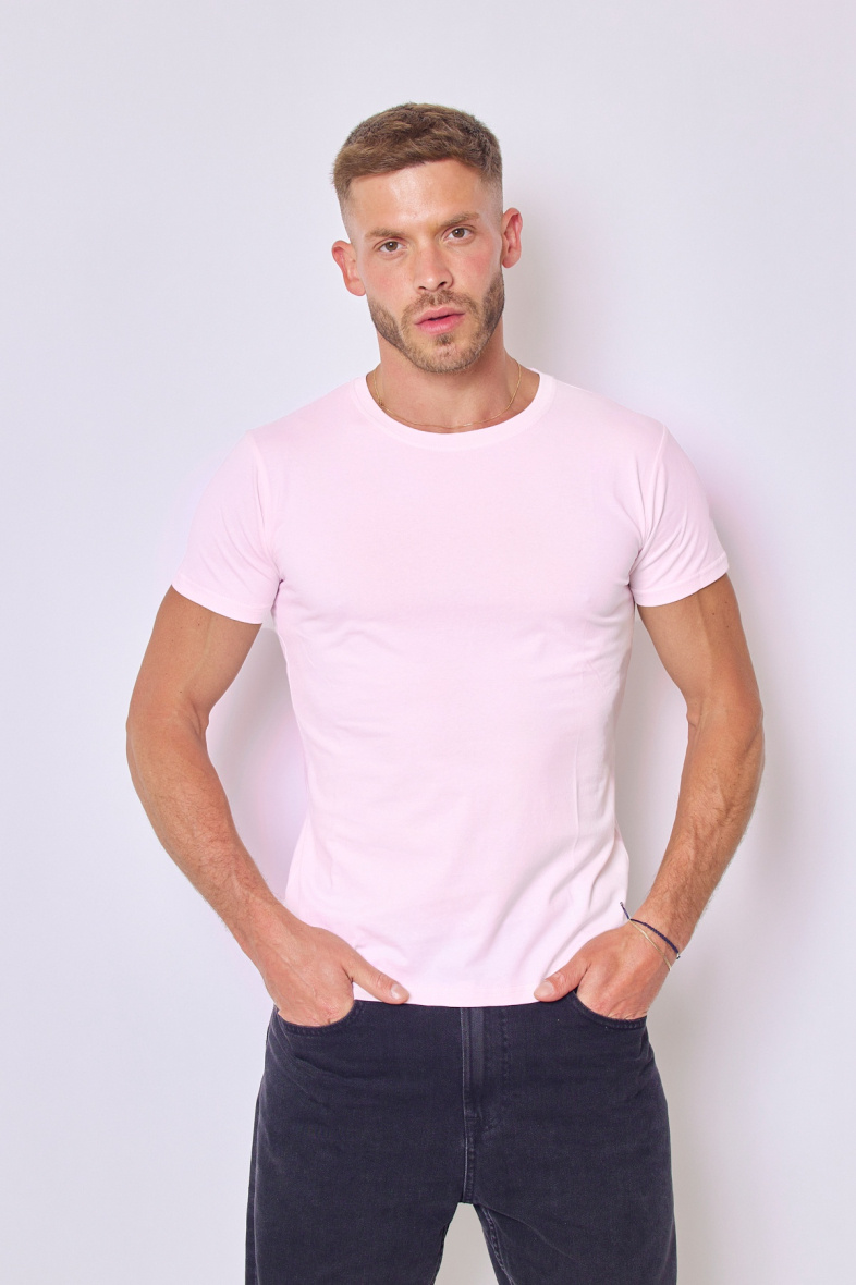 Wholesaler Mentex Homme - Plain short sleeve round neck basic t-shirts