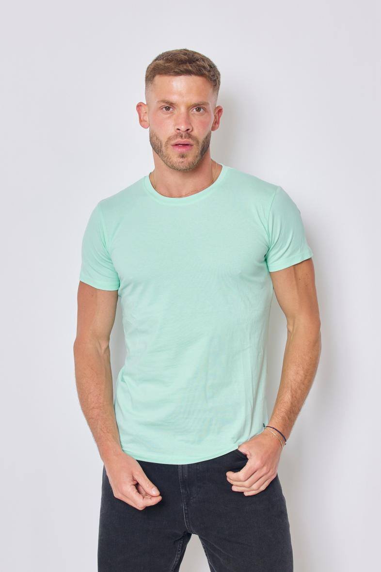 Grossiste Mentex Homme - T-shirts uni manches courtes col rond basique