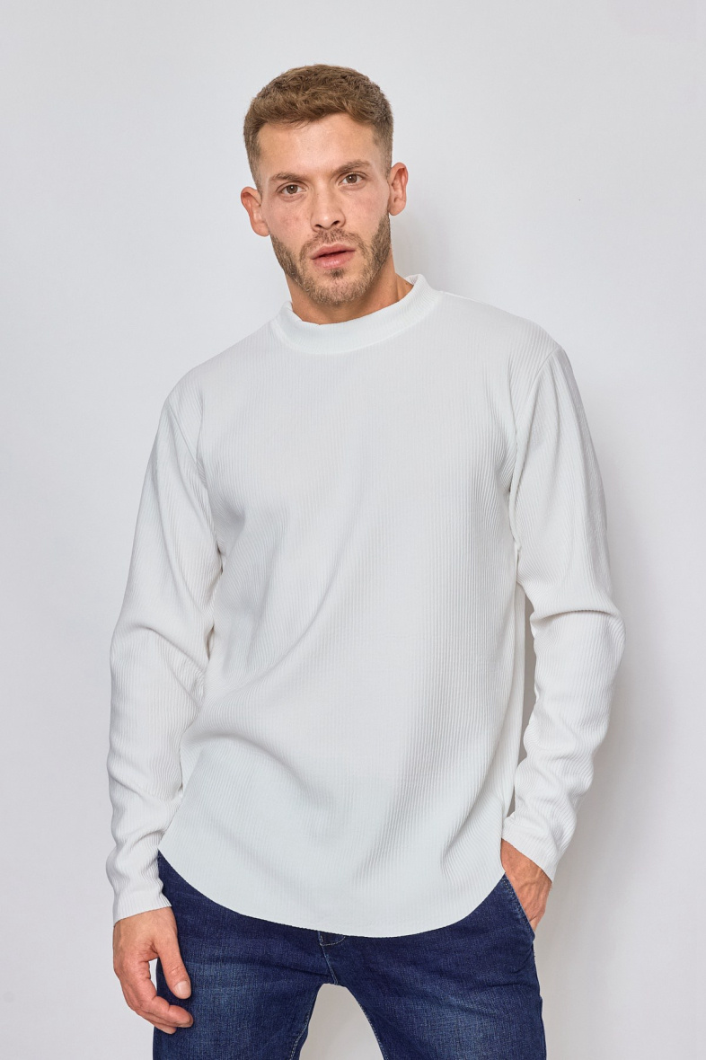 Grossista Mentex Homme - T-SHIRT a maniche lunghe girocollo