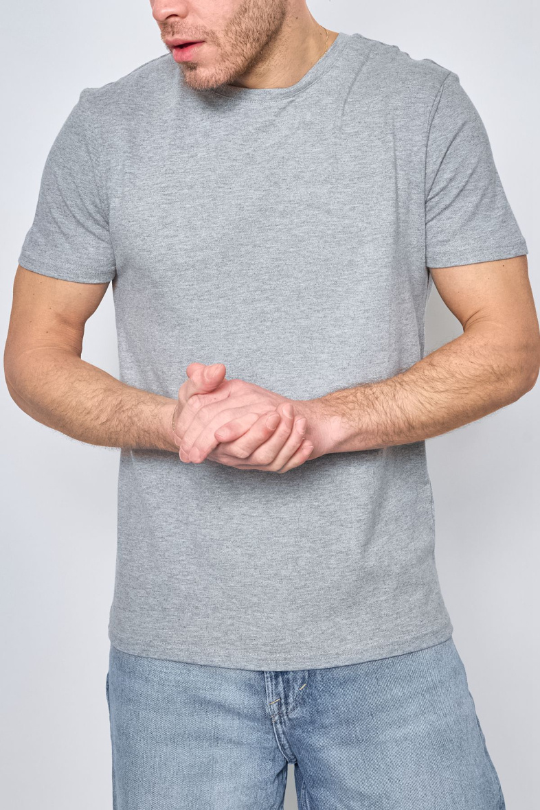 Grossista Mentex Homme - Maglietta liscia a manica corta con scollo rotondo