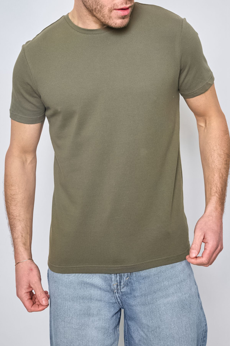 Grossiste Mentex Homme - T-shirt uni col rond manches courtes