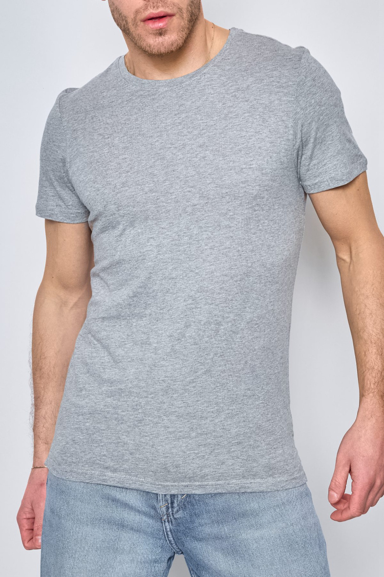 Grossista Mentex Homme - Maglietta liscia a manica corta con scollo rotondo