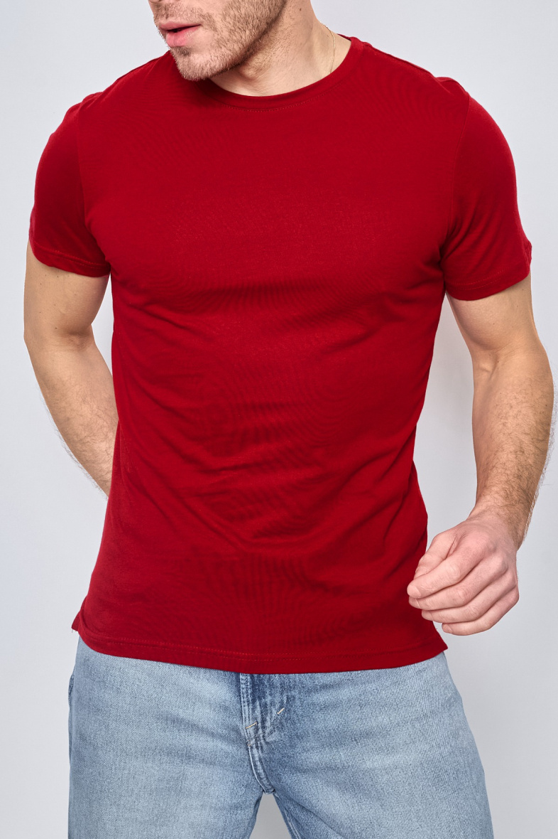 Grossista Mentex Homme - Maglietta liscia a manica corta con scollo rotondo