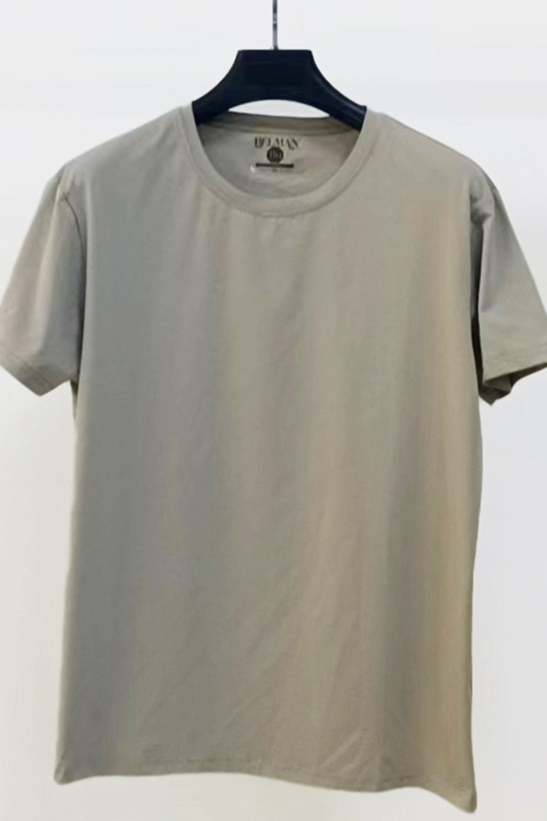 Grossista Mentex Homme - T-shirt basic con maniche corte e scollo rotondo