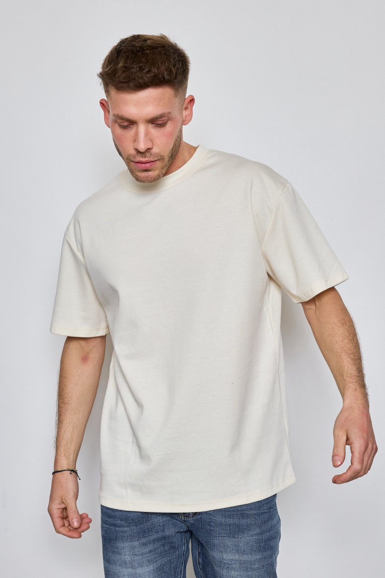 Mayorista Mentex Homme - Camiseta oversize lisa de manga corta y cuello redondo