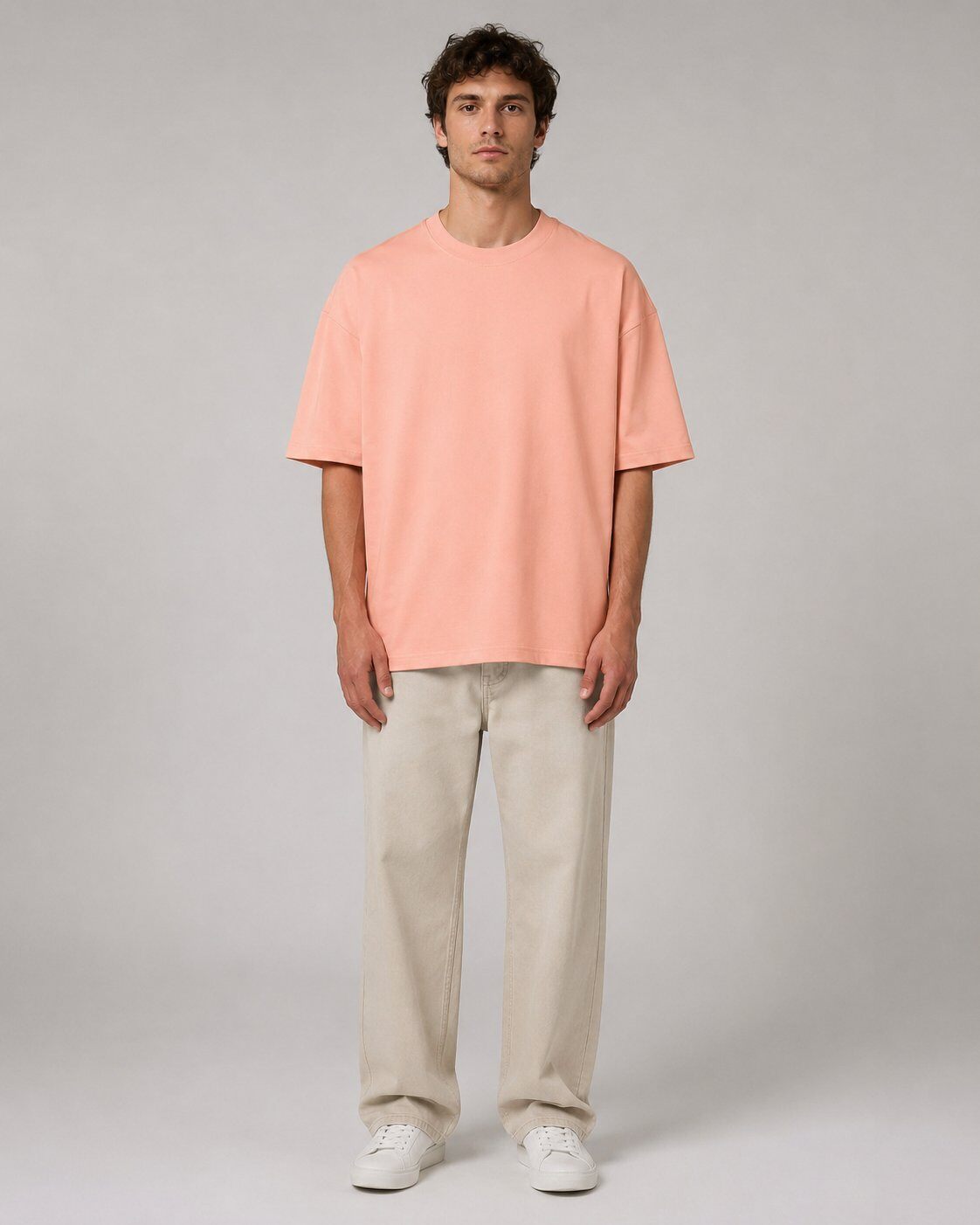 Grossista Mentex Homme - T-shirt Oversize Salmone