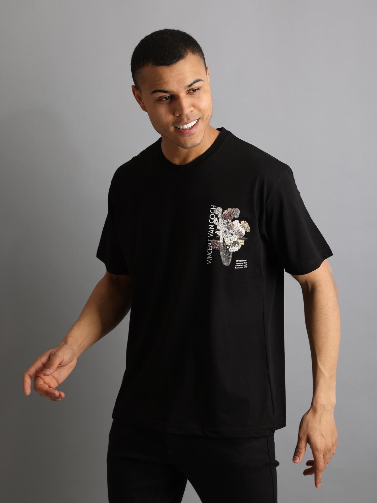 Großhändler Mentex Homme - Salbeigrünes Künstlerisches T-Shirt