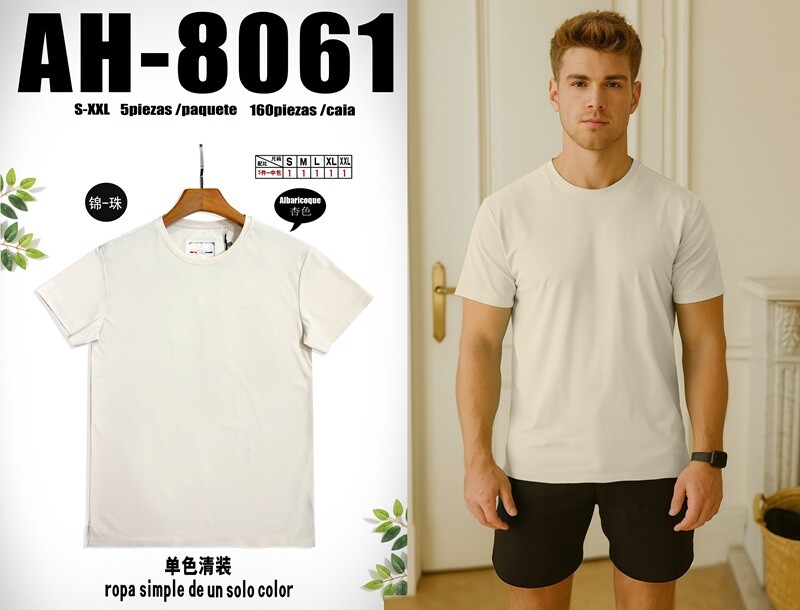 Grossiste Mentex Homme - Tshirt uni homme à matière respirante très confortable pour l'été