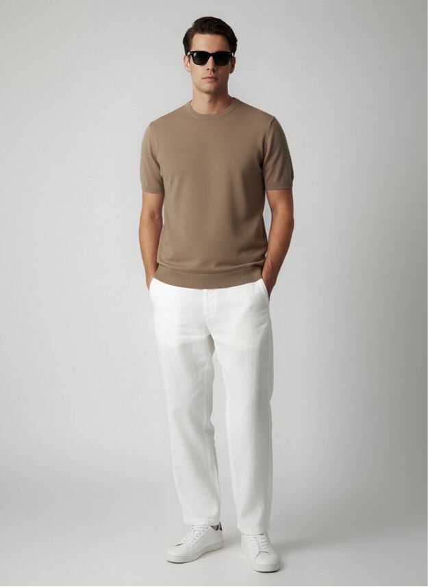 Großhändler Mentex Homme - Herrenpullover mit Rundhals und kurzen Ärmeln