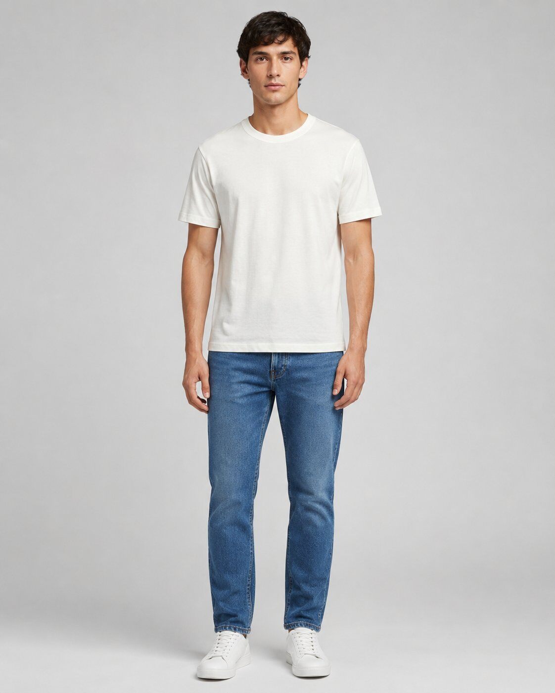 Großhändler Mentex Homme - Essentielles Weißes T-Shirt