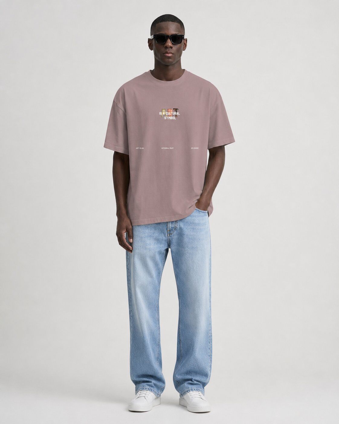 Grossista Mentex Homme - T-shirt Rosa Artistic Brush