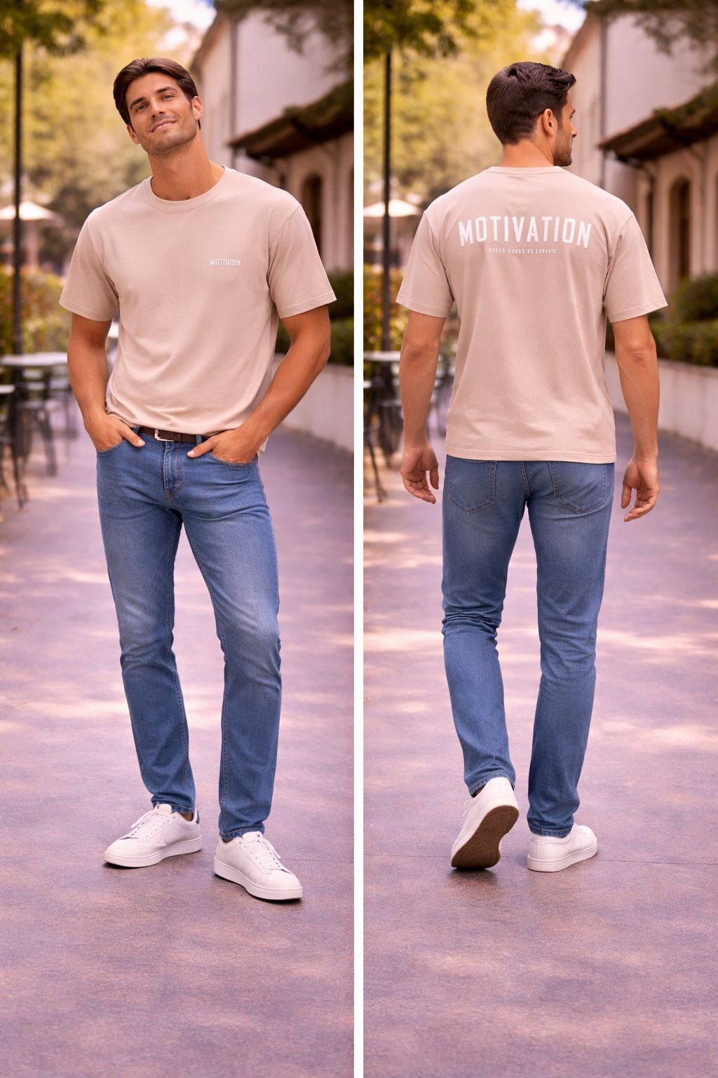 Großhändler Mentex Homme - Herren T-Shirt mit Minimalistischem Relief