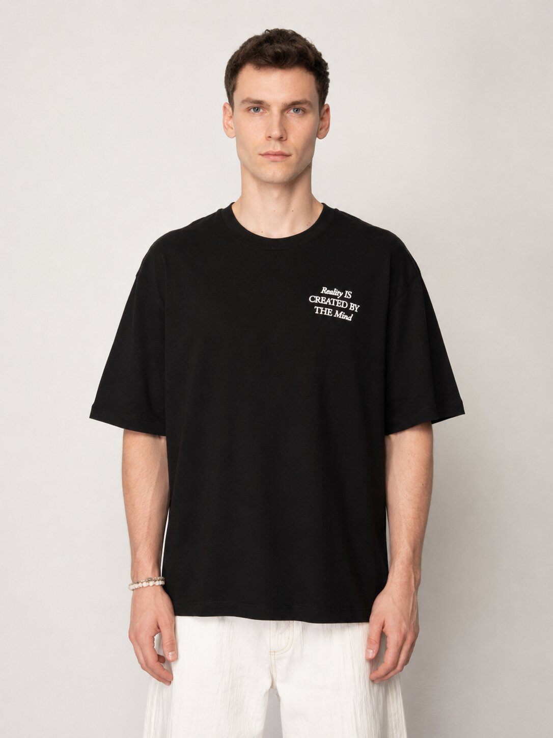 Grossista Mentex Homme - T-shirt Nero Floreale Artistico