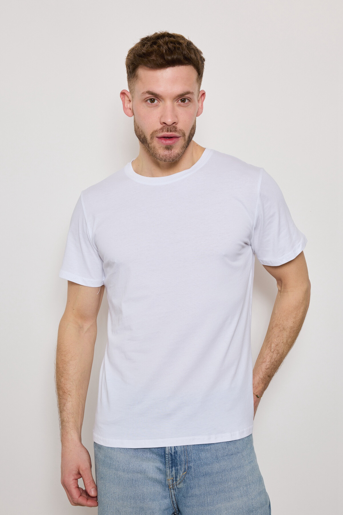 Wholesaler Mentex Homme - Simple single man t-shirt round neck short sleeve