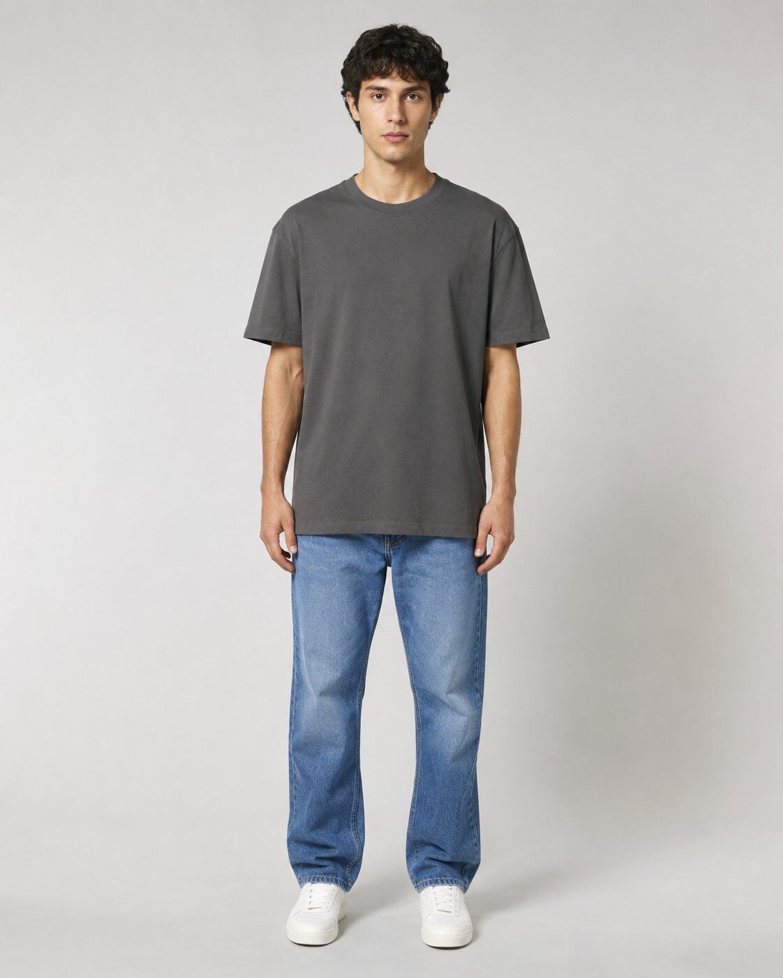 Großhändler Mentex Homme - Dunkelgraues Essential T-Shirt