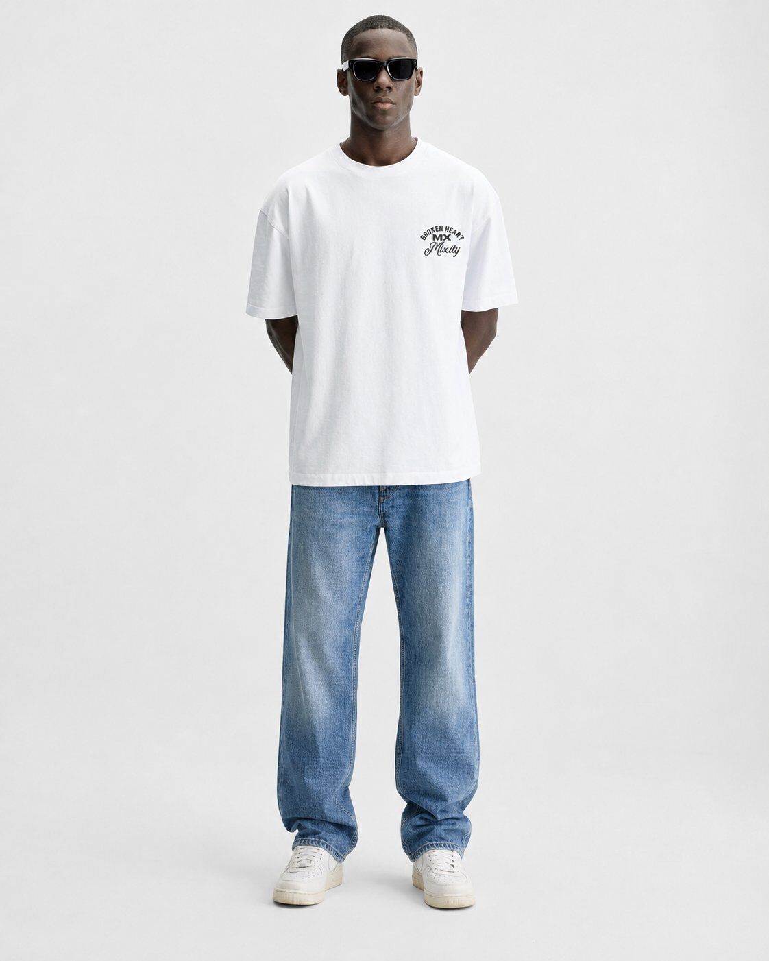 Großhändler Mentex Homme - Oversize-T-Shirt mit gebrochenem Herzen