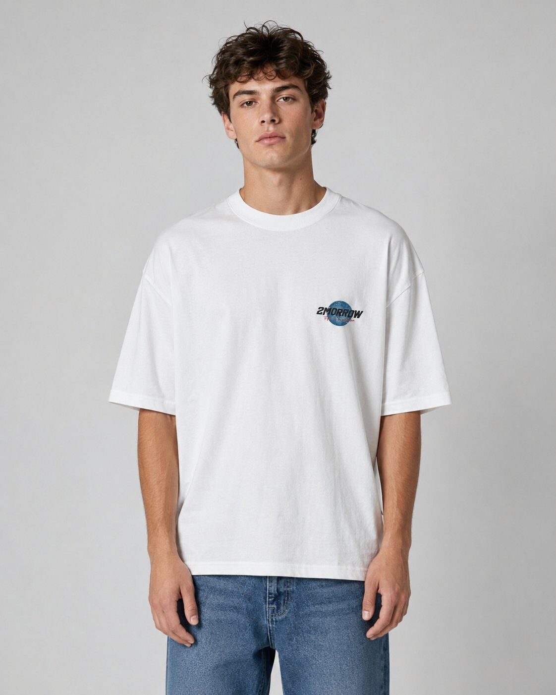 Grossiste Mentex Homme - T-shirt Blanc Logo Back