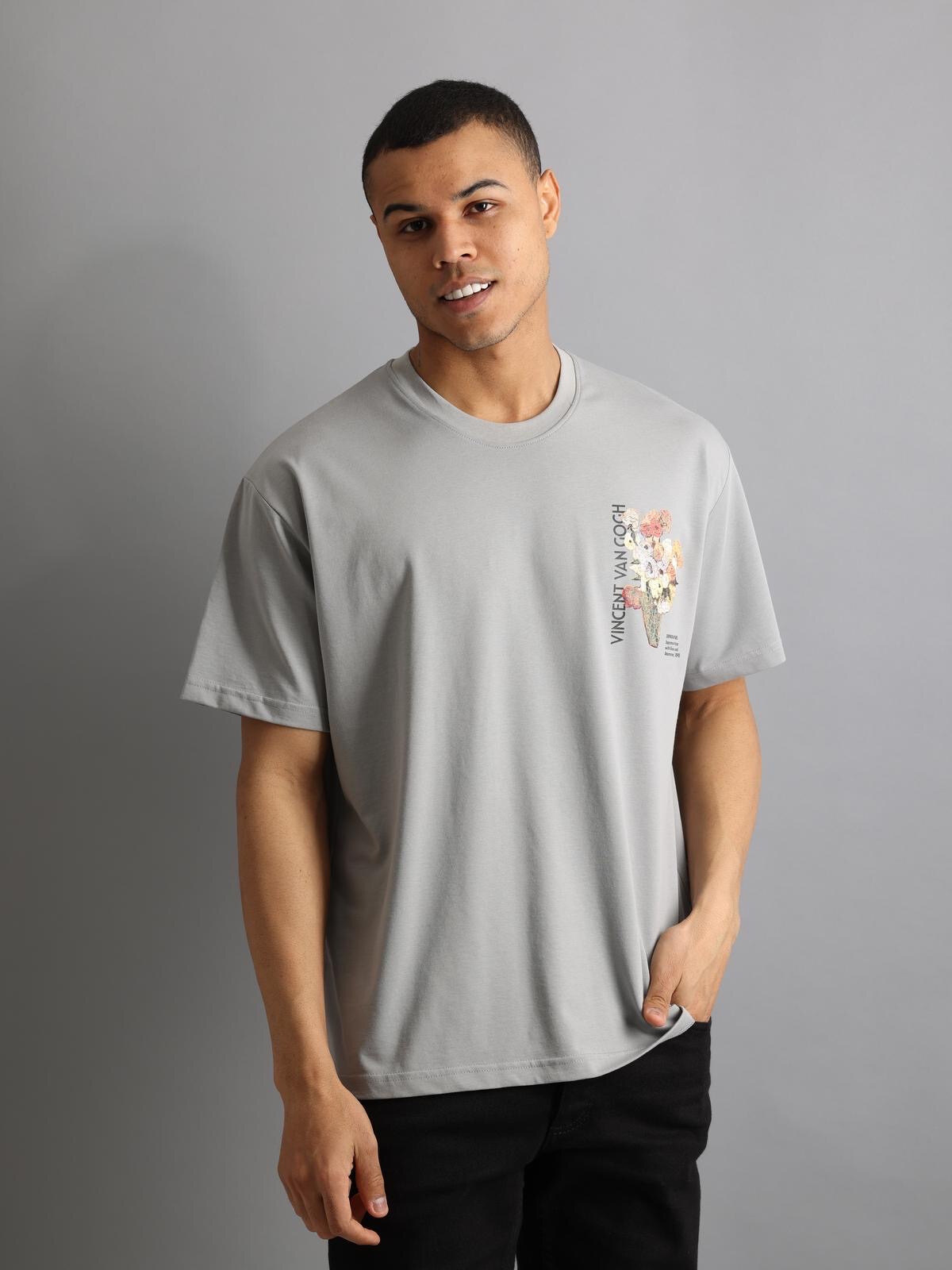 Großhändler Mentex Homme - Künstlerisches Van Gogh Herren-T-Shirt